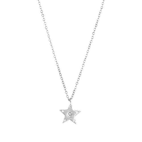 Silver Diamond Star Necklace by Wishlilly