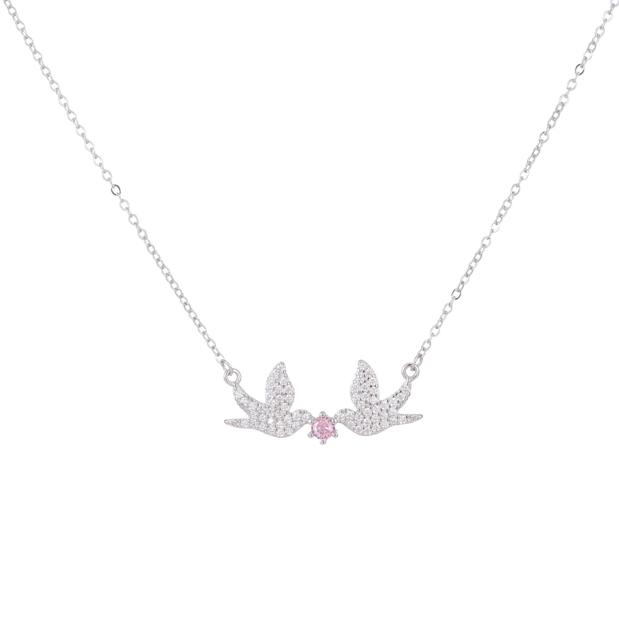 Silver Bird Charm Necklace by Wishlilly