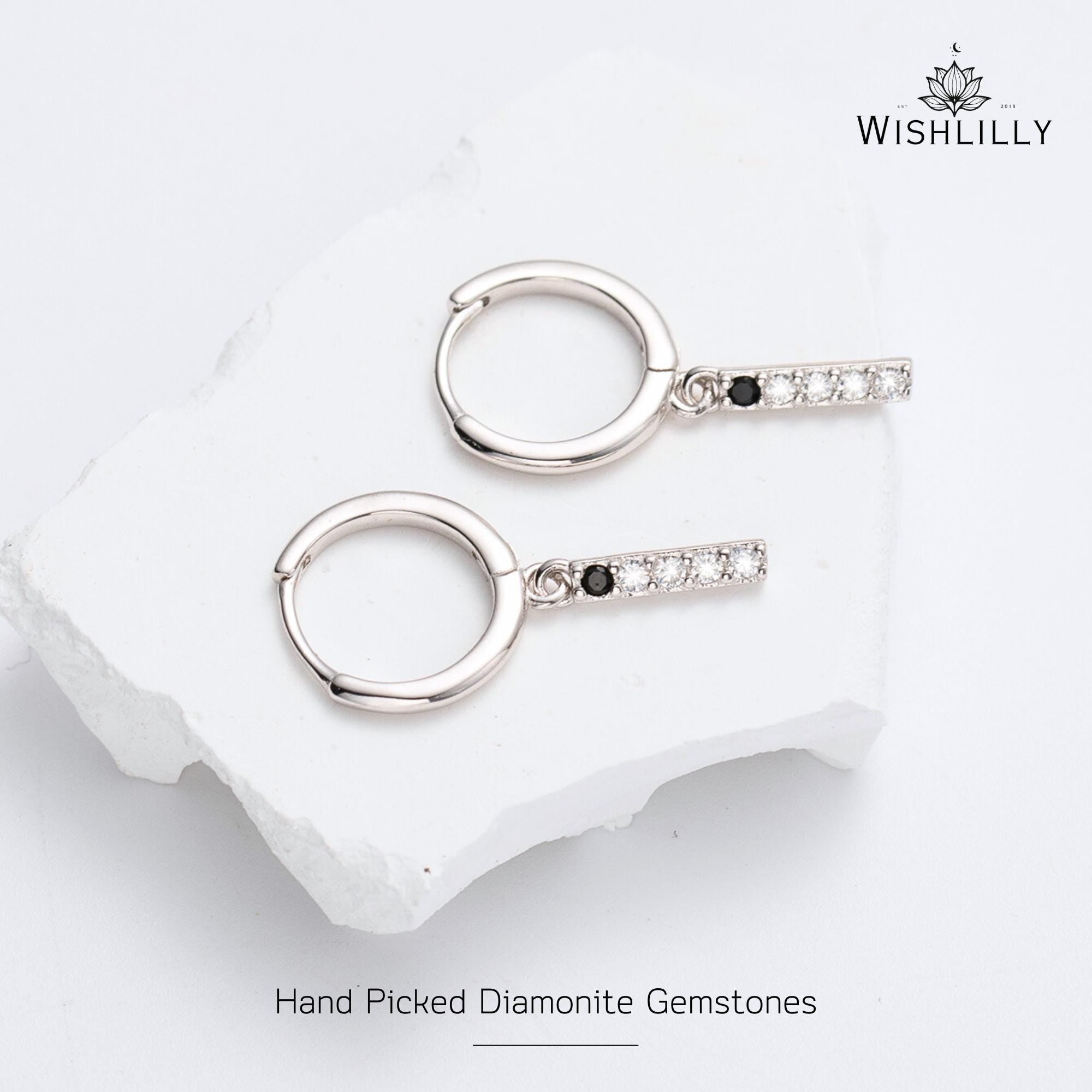 Dangling Strip Hoop Earrings by Wishlilly