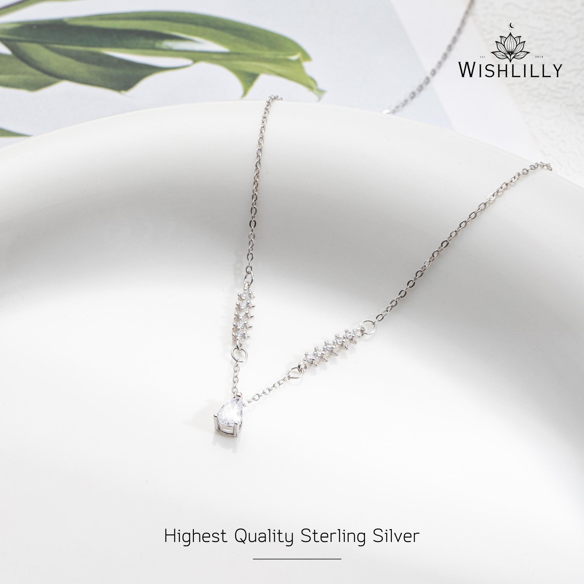 Silver Star Crystal Necklace by Wishlilly