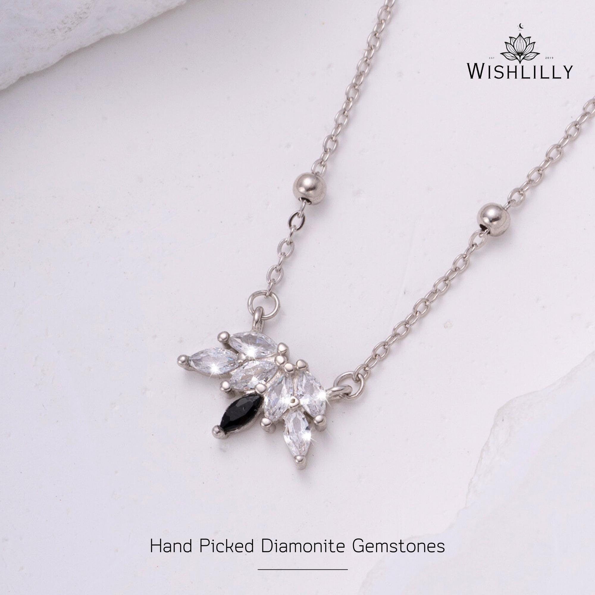 Marquise Diamond Necklace by Wishlilly